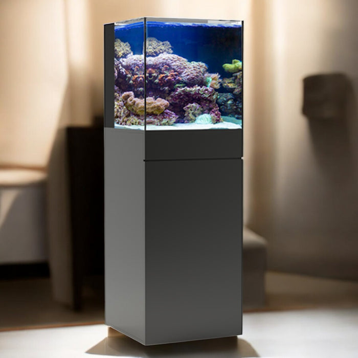 JBJ Aquarium 25G Black Rimless Flat Panel - AIO Aquarium - Solid Glass, Sleek, Modern Fish Tank for Advanced Aquascaping