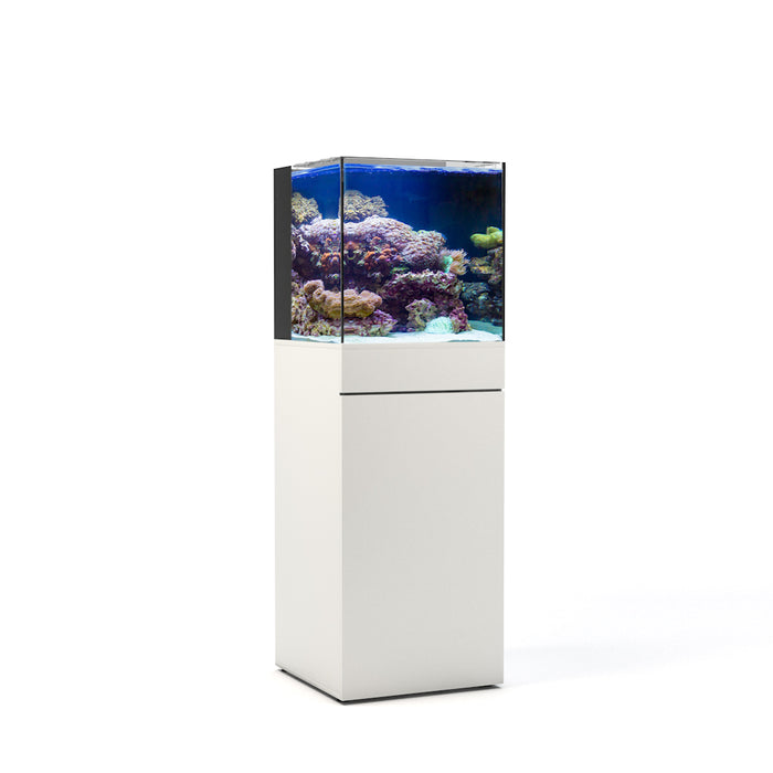 JBJ Aquarium 25G White Rimless Flat Panel - AIO Aquarium - Solid Glass, Sleek, Modern Fish Tank for Advanced Aquascaping