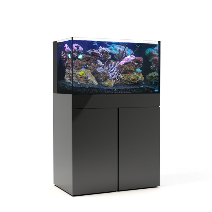 JBJ 65 Gallon Rimless Flat Panel Aquarium with Black Stand Large Modern Aquascaping Masterpiece