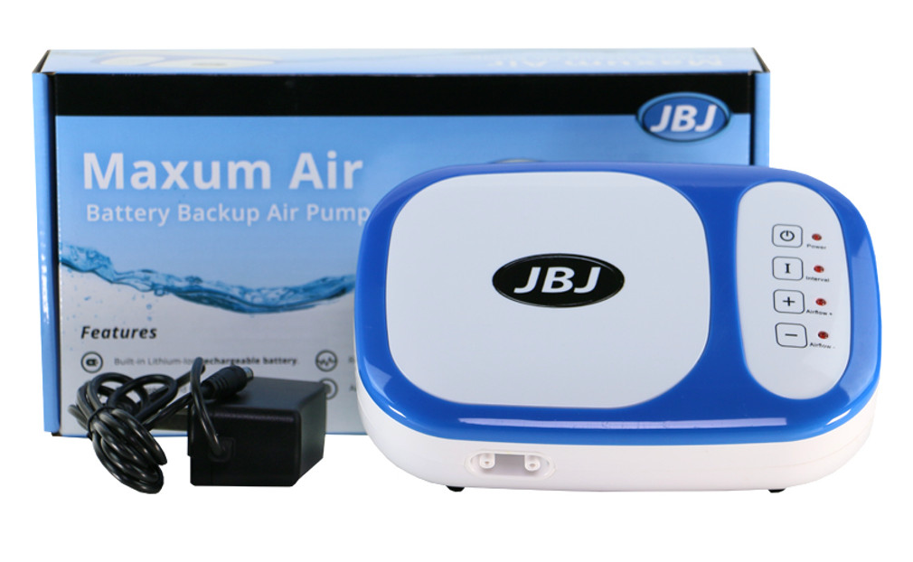 JBJ Maxum Air Pump with Battery Back-Up – Reliable Aeration for Aquariums