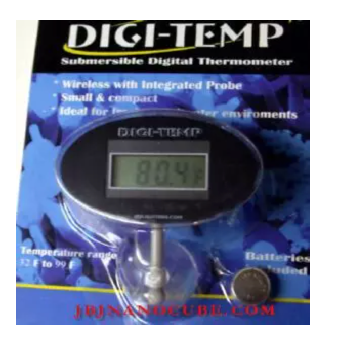 JBJ Digi-Temp (Battery Included) Submersible Thermometer – Precise Temperature Control for Aquariums