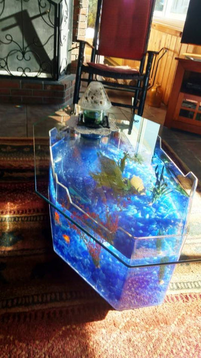 Midwest Tropical 680 Stretched Octagon Aquarium Coffee Table: A Striking Aquatic Centerpiece for Your Space